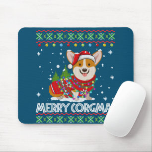Alfombrilla De Ratón Corgi Dog Merry Corgmas Santa Corgi Navidades feos