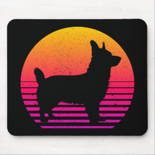 Alfombrilla De Ratón Corgi estilo retro 80