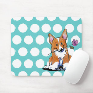 Alfombrilla De Ratón Corgi Flower Girl Mousepad
