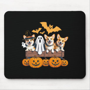 Alfombrilla De Ratón Corgi Halloween Trio Funny Spooky Dog Lover