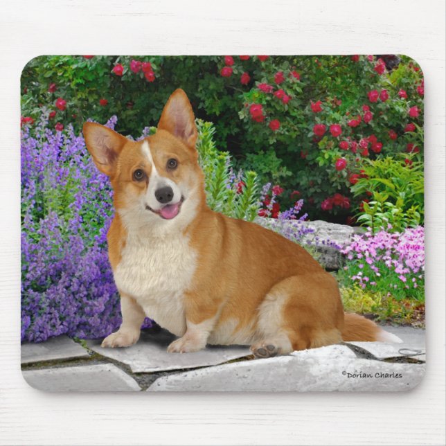 Alfombrilla De Ratón "Corgi pequeño feliz" (Frente)