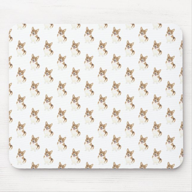 Alfombrilla De Ratón Corgi (rojo) (Frente)