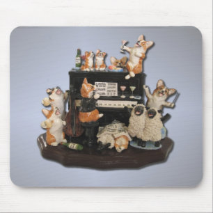 Alfombrilla De Ratón Corgi y ovejas Mousepad de la "hora Yappy"