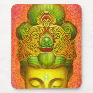 Alfombrilla De Ratón Corona de Kuan Yin de la diosa
