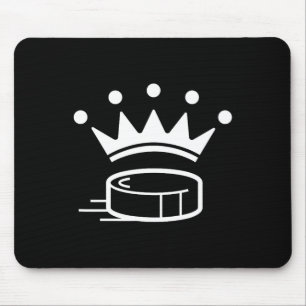 Alfombrilla De Ratón Corona de rey Hockey Puck Divertido Para Jugador E