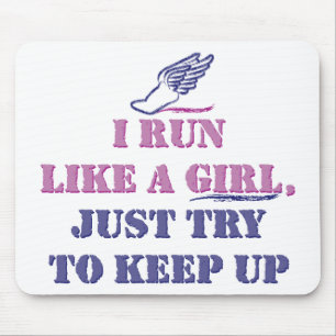 Alfombrilla De Ratón Corra como un chica