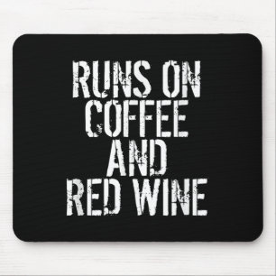 Alfombrilla De Ratón Corre En Café Y Vino Rojo