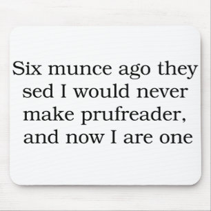 Alfombrilla De Ratón Corrector de pruebas Mousepad