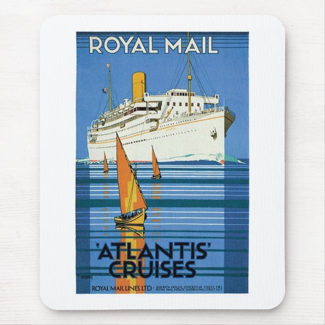 Alfombrilla De Ratón Correo Real "Cruceros Atlantis" (Frente)