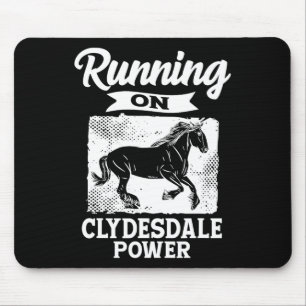 Alfombrilla De Ratón Corriendo Sobre Clydesdale Power Caballo En Caball