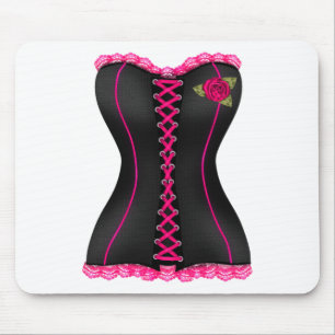 Alfombrilla De Ratón Corsé Rosa Negro