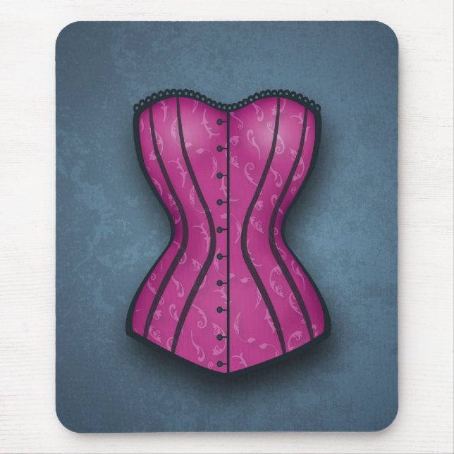 Alfombrilla De Ratón Corset rosado de bonito (Frente)