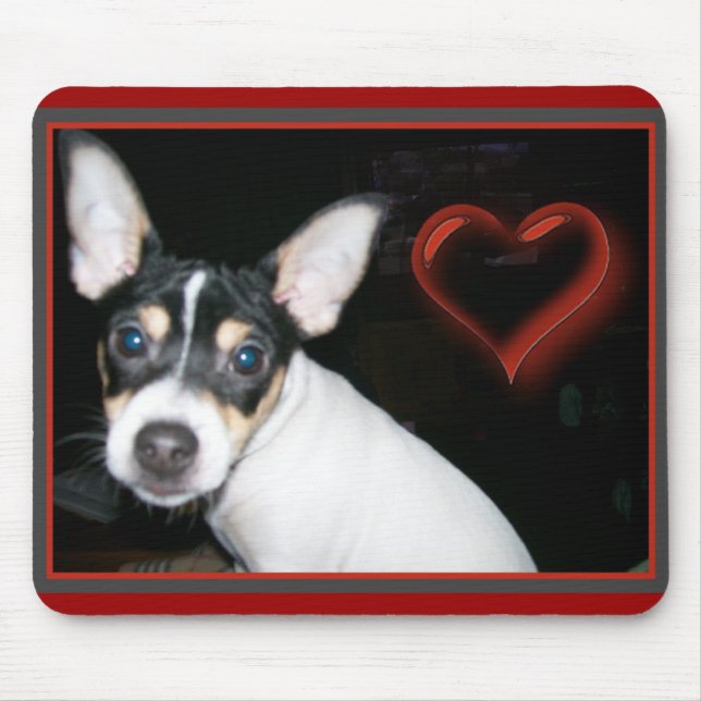 Alfombrilla De Ratón Corta Rattie con corazón (Frente)