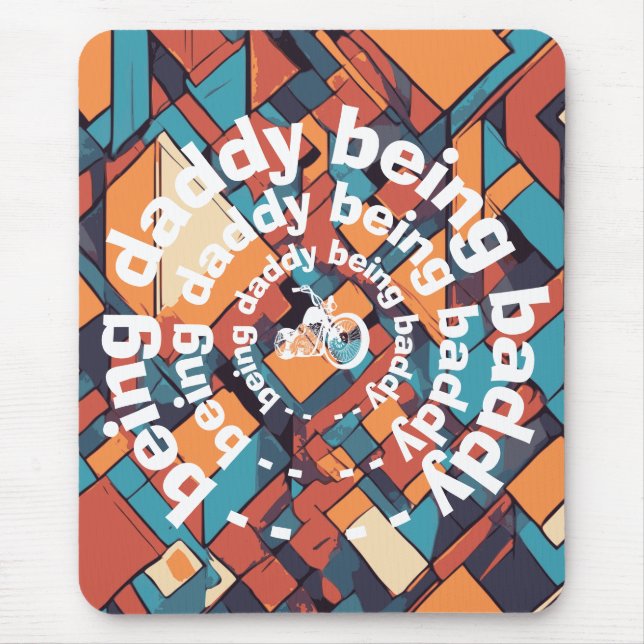 Alfombrilla De Ratón Cortadora Baddy Daddy, diseño rebelde geométrico (Frente)