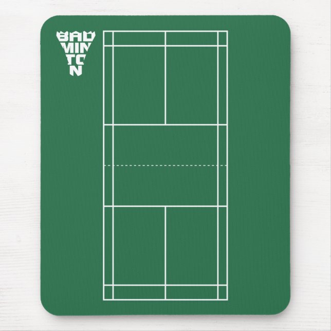 Alfombrilla De Ratón Corte de bádminton Mousepad (Frente)
