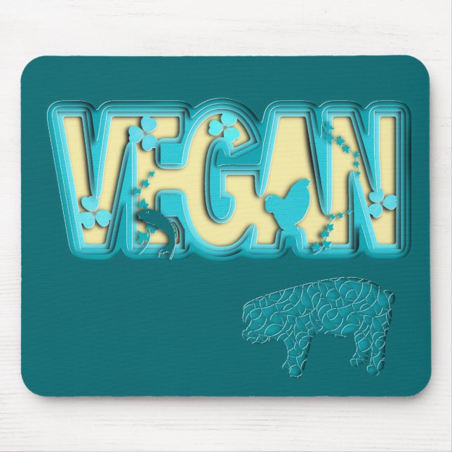 Alfombrilla De Ratón Corte de papel vegano (Frente)