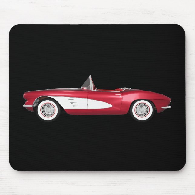 Alfombrilla De Ratón Corvette 1961 C1: El caramelo Apple acaba: (Frente)