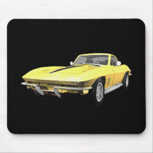 Alfombrilla De Ratón Corvette 1967: Fin amarillo