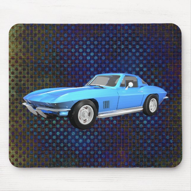 Alfombrilla De Ratón Corvette 1967: Fin azul:Mousepad (Frente)