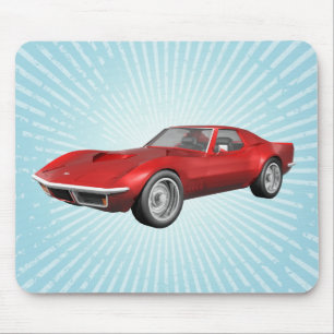Alfombrilla De Ratón Corvette 1970: Fin rojo:Mousepad