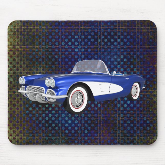 Alfombrilla De Ratón Corvette C1: Fin azul:Mousepad (Frente)
