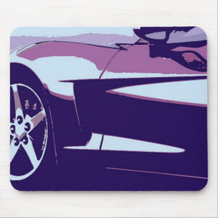 Alfombrilla De Ratón Corvette de arte pop morado