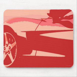 Alfombrilla De Ratón Corvette de arte pop rojo