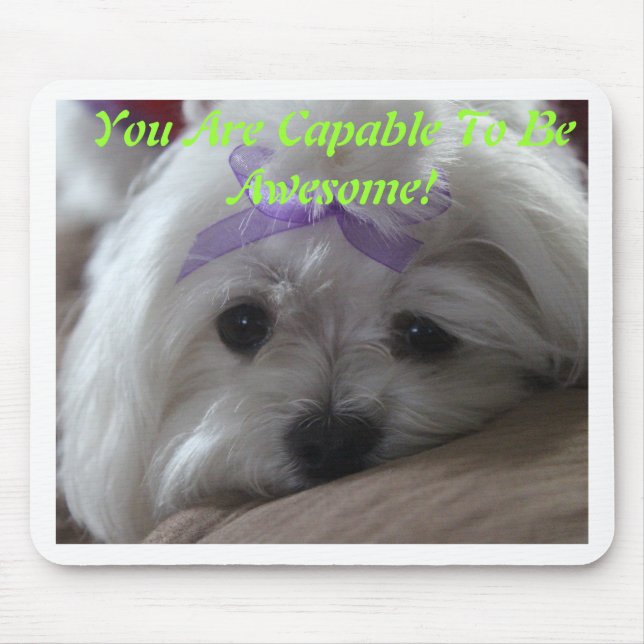 Alfombrilla De Ratón Cosas diseñadas en maltés (Frente)