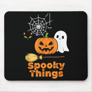 Alfombrilla De Ratón Cosas espeluznantes calabaza de Halloween fantasma