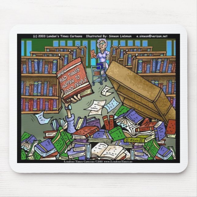 Alfombrilla De Ratón Cosas Malas Ocurren Graciosos Regalos Tees & Colec (Frente)