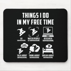 Alfombrilla De Ratón Cosas Que Hago En Mi Charla De Reloj De Tiempo Lib