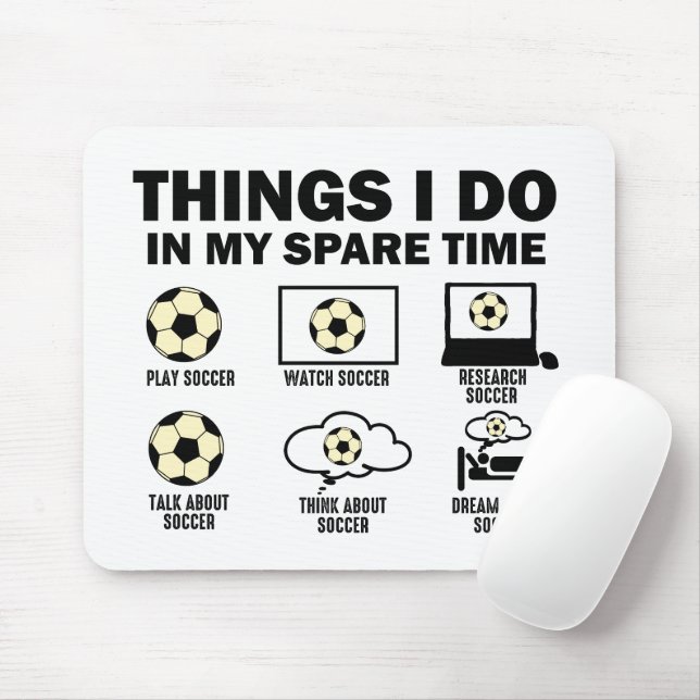 Alfombrilla De Ratón Cosas que hago en mi tiempo libre (Con ratón)