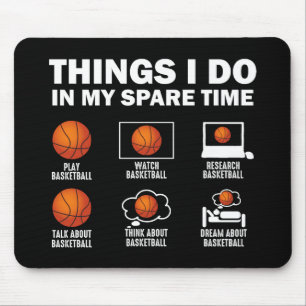 Alfombrilla De Ratón Cosas que hago en mi tiempo libre Baloncesto
