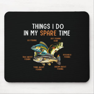 Alfombrilla De Ratón Cosas Que Hago En Mi Tiempo Libre Cosas De Pesca G