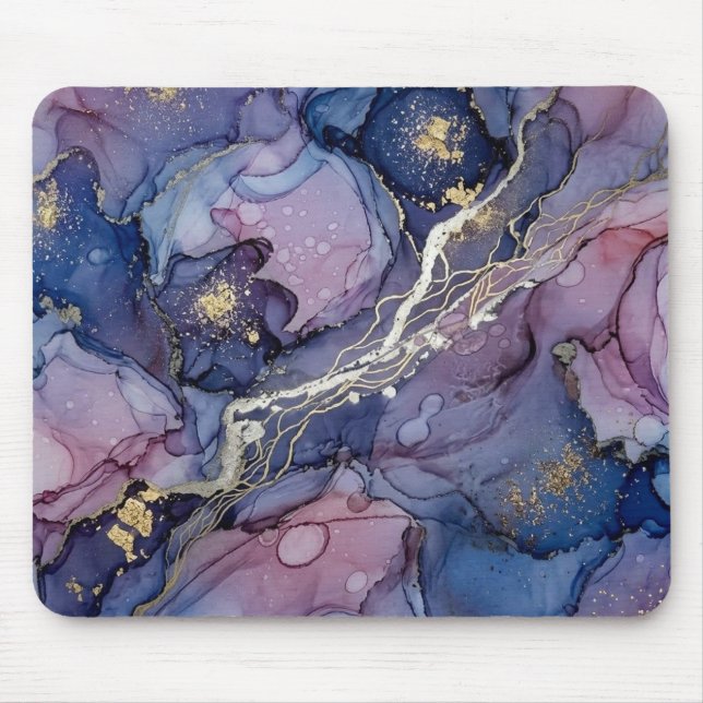 Alfombrilla De Ratón Cosmic Blue & Purple Ink Mousepad (Frente)