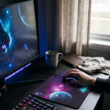 Cosmic Galaxy y Barra de Carga de la Tierra Sci-fi