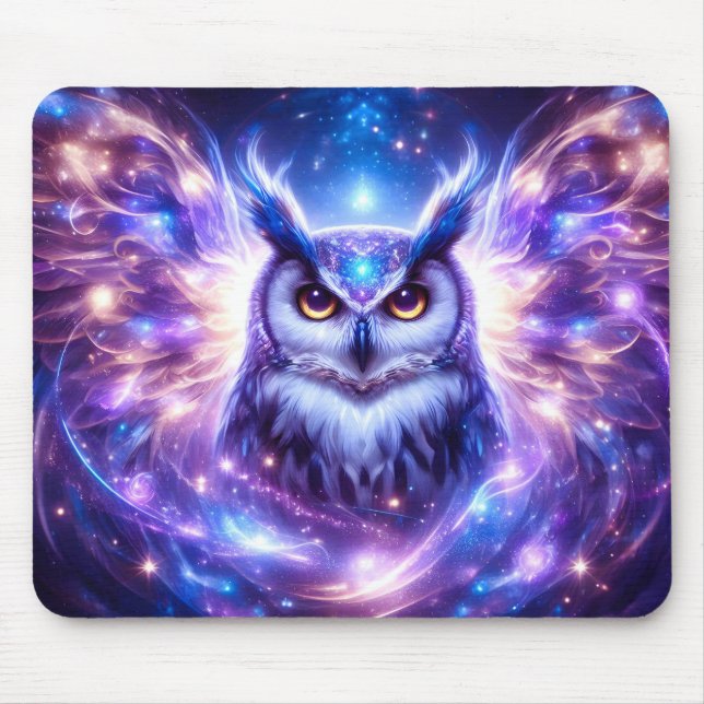 Alfombrilla De Ratón Cosmic Mystical Wisdom Celestial Spiritual Owl  (Frente)