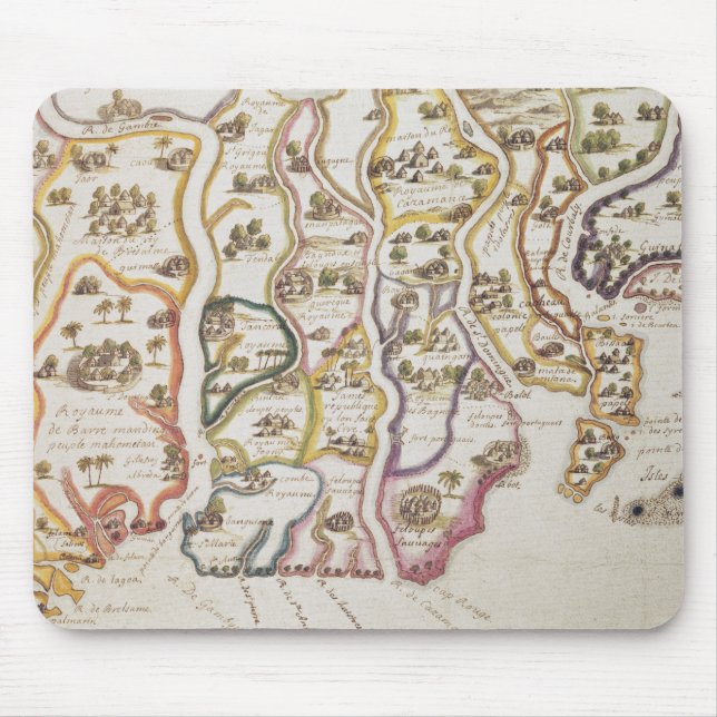 Alfombrilla De Ratón Costa de África y del río Gambia el | 1622 (Frente)