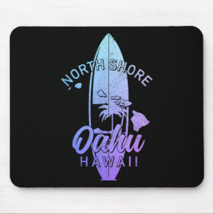 Alfombrilla De Ratón Costa Norte Oahu Hawaii Tabla De Surf Surfista 