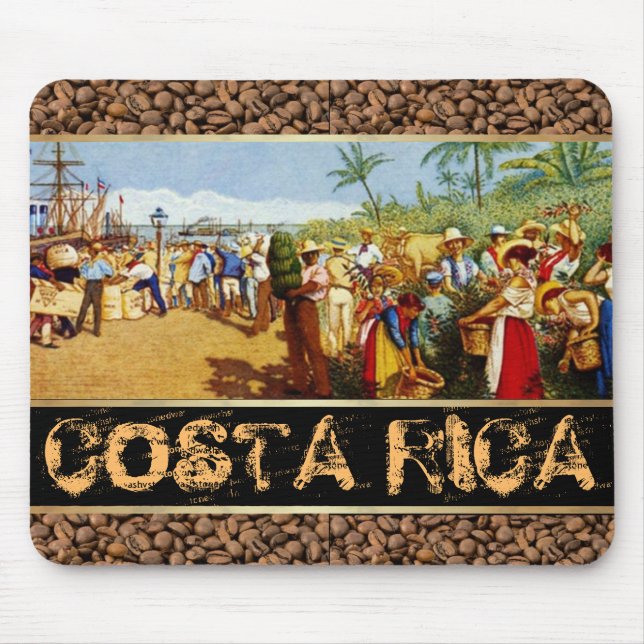 Alfombrilla De Ratón Costa Rica Alegoria del Cafe (Frente)