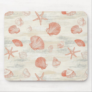 Alfombrilla De Ratón Costa Rústica - Aguas marinas, pez estrella, arrec