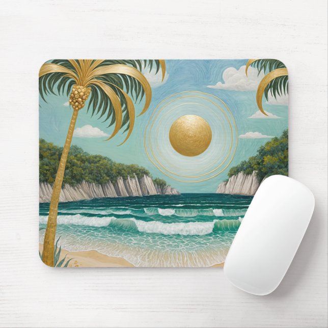 Alfombrilla De Ratón Costas doradas (Con ratón)