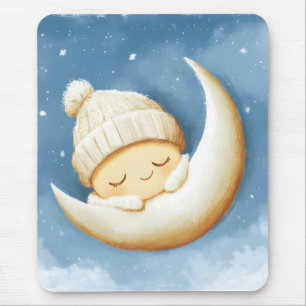 Alfombrilla De Ratón Cosy Knit Nap Cresent Moon