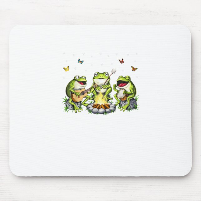 Alfombrilla De Ratón Cottagecore Aesthetic Frogs Camping Forest Goblinc (Frente)