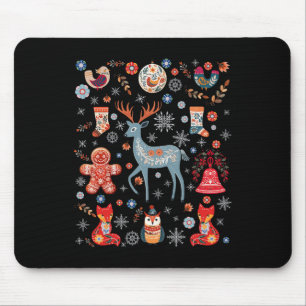 Alfombrilla De Ratón Cottagecore Nórdico Hygge Folk Art Scandinavian Ch
