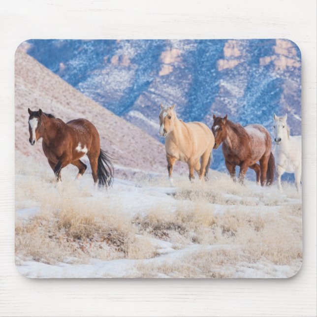 Alfombrilla De Ratón Cowboy Horse Drive en Hideout Ranch (Frente)
