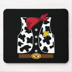 Alfombrilla De Ratón Cowboy Vest Western Sheriff Costume Guay Easy Hall