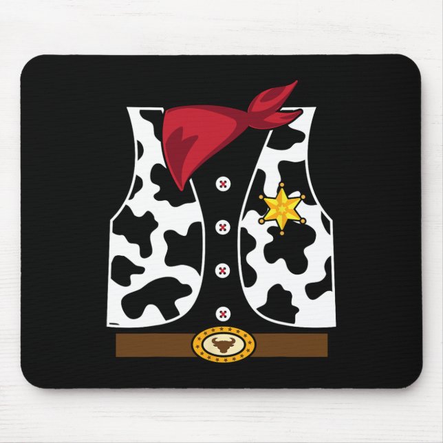 Alfombrilla De Ratón Cowboy Vest Western Sheriff Costume Guay Easy Hall (Frente)