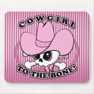 Alfombrilla De Ratón Cowgirl Skull