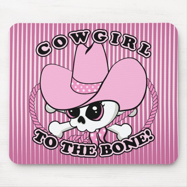 Alfombrilla De Ratón Cowgirl Skull (Frente)
